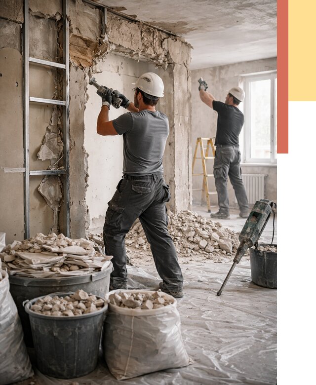 Демонтажные работы в Большом Камне от 2738 руб. — услуги и цена под ключ | ОТДЕЛОЧНИК-Бль