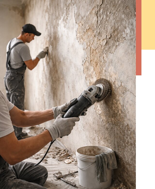 Снятие и удаление краски со стен в Большом Камне от 2130 руб. — ОТДЕЛОЧНИК-Бль