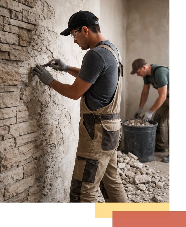 Демонтаж декоративного камня в Большом Камне профессионально и безопасно