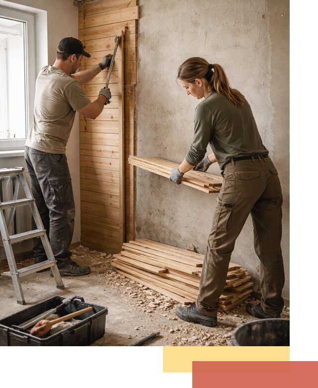 Демонтаж вагонки со стен в Большом Камне — профессиональный демонтаж