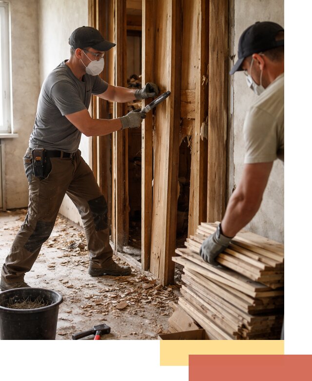 Демонтаж деревянных перегородок в Большом Камне быстро и аккуратно