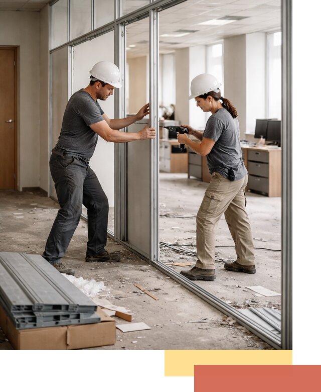 Демонтаж алюминиевых перегородок в Большом Камне быстро и аккуратно