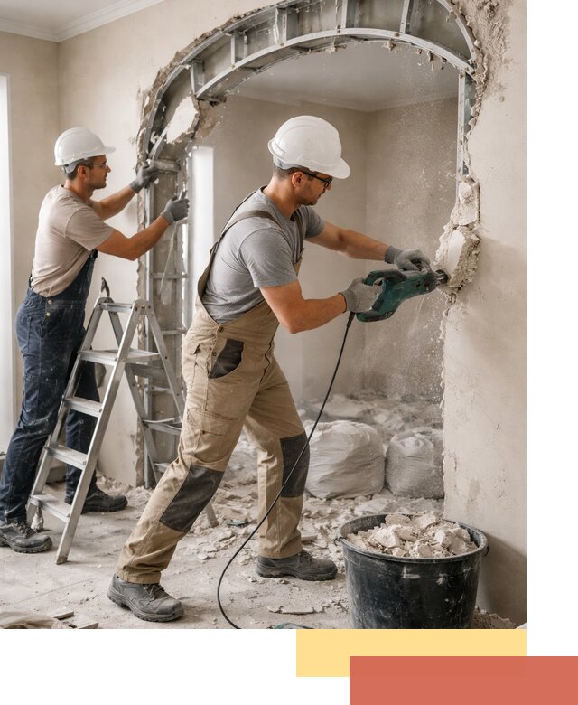 Демонтаж гипсокартонной арки в Большом Камне быстро и аккуратно