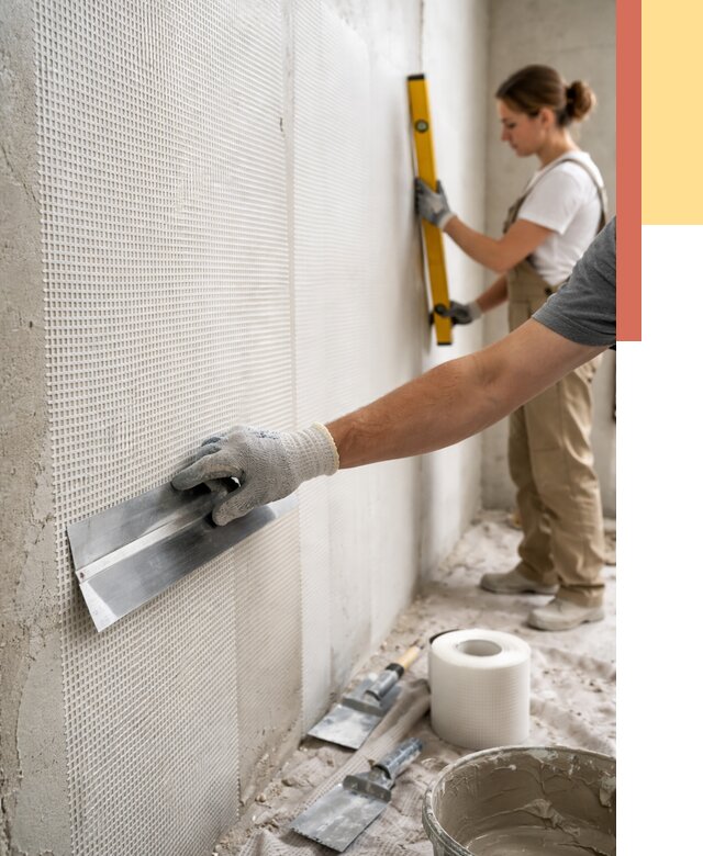 Армирование стен стеклосеткой в Большом Камне от 3245 руб. под ключ | ОТДЕЛОЧНИК-Бль