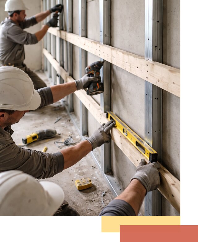 Устройство обрешетки под панели в Большом Камне