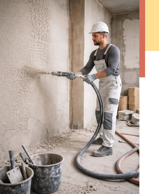 Машинная штукатурка стен в Большом Камне под ключ от 6592 руб./м2 | ОТДЕЛОЧНИК-Бль