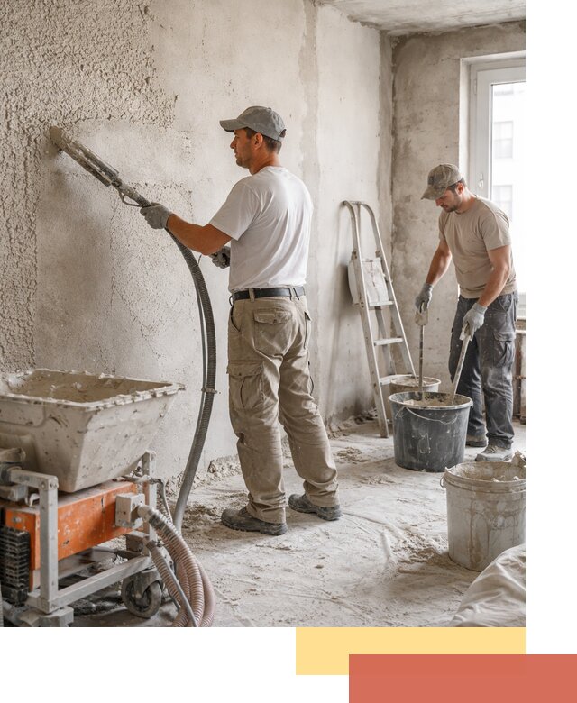 Машинная штукатурка стен в Большом Камне — быстро и качественно