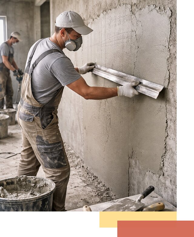 Штукатурка бетонных стен в Большом Камне качественно и долговечно