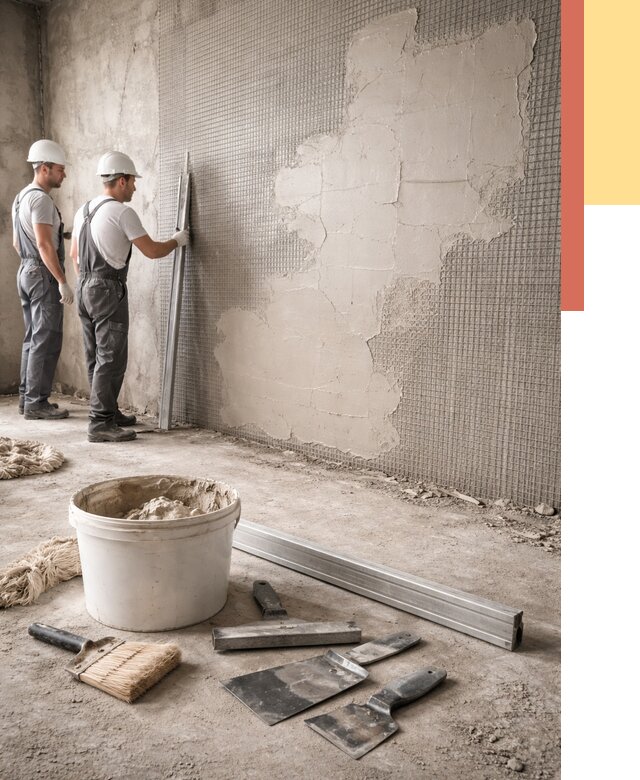 Штукатурка стен по сетке в Большом Камне от 5578 руб./м2 — быстро и недорого | ОТДЕЛОЧНИК-Бль