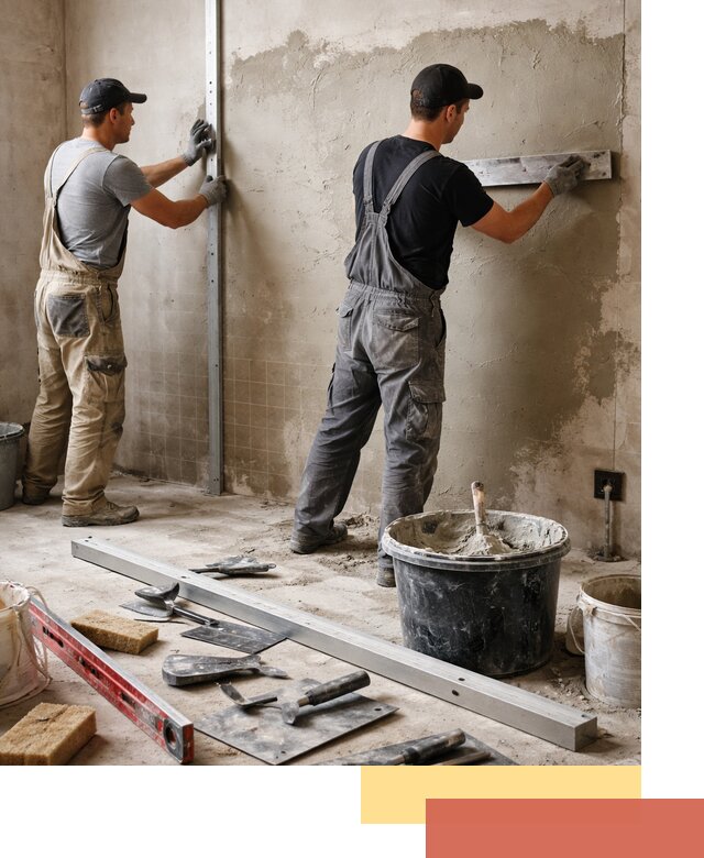 Профессиональная штукатурка стен под плитку в Большом Камне