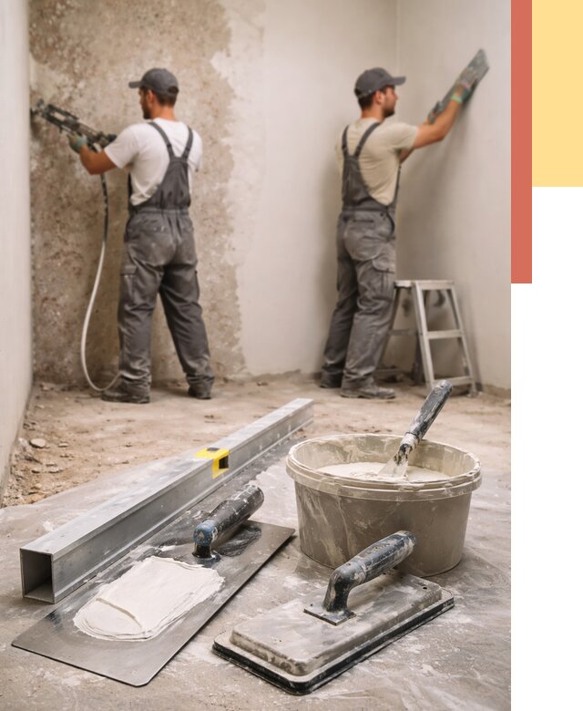 Штукатурка стен под обои в Большом Камне от 4563 руб./м2 — выравнивание под обои | ОТДЕЛОЧНИК-Бль