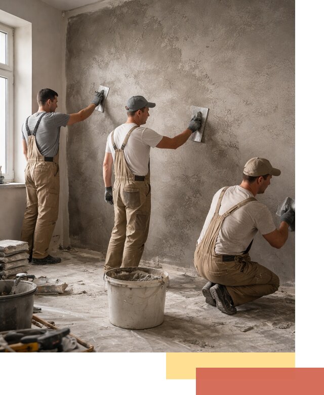 Декоративная штукатурка под бетон в Большом Камне для стен и потолков