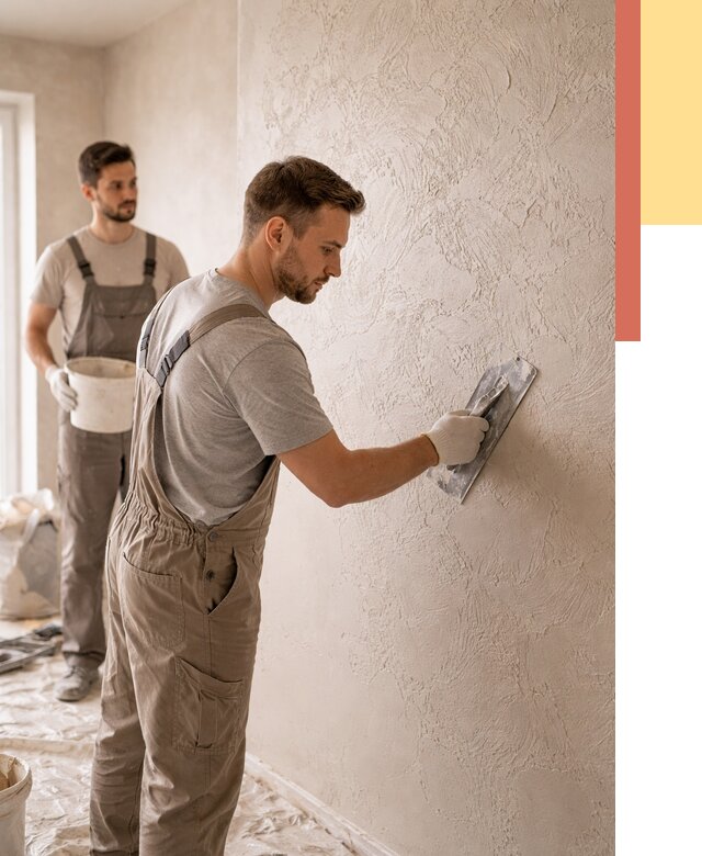 Фактурная штукатурка стен в Большом Камне от 4259 руб./м² — заказать под ключ | ОТДЕЛОЧНИК-Бль