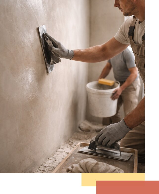 Нанесение марокканской штукатурки таделакт в Большом Камне
