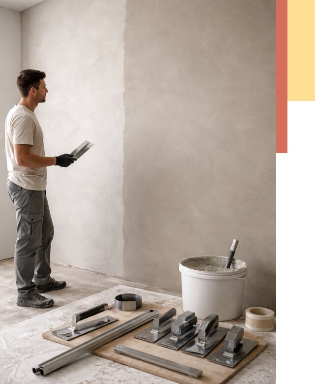 Нанесение микроцемента на стены в Большом Камне от 3245 руб./м2 под ключ | ОТДЕЛОЧНИК-Бль