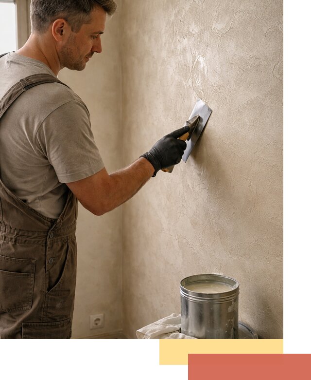 Нанесение воска на штукатурку в Большом Камне для защиты и блеска