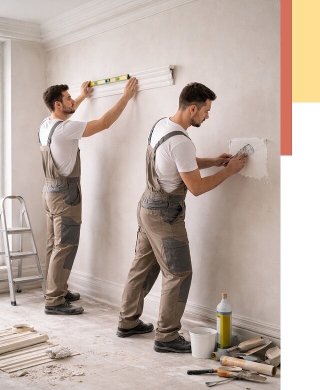 Монтаж лепнины на стены в Большом Камне от 4563 руб. — недорого, быстро | ОТДЕЛОЧНИК-Бль