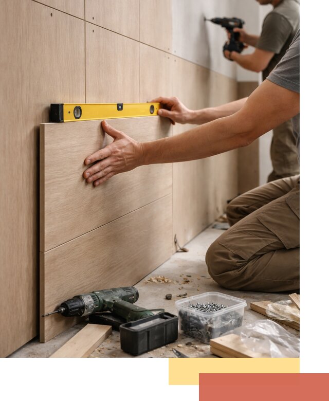 Профессиональный монтаж МДФ панелей на стены в Большом Камне