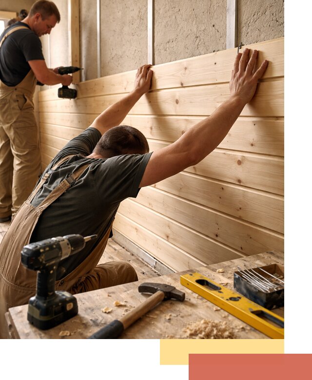 Монтаж деревянной вагонки на стены в Большом Камне быстро и качественно