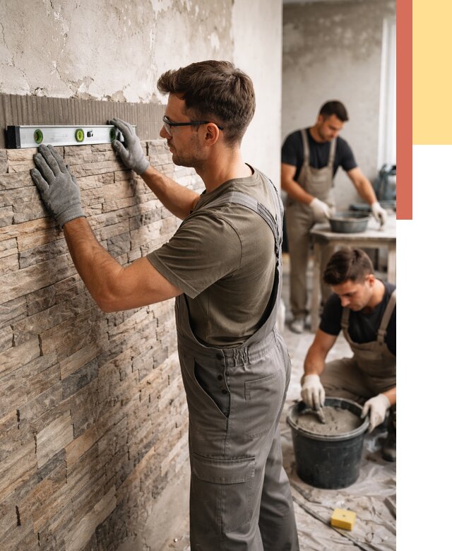 Монтаж искусственного камня в Большом Камне от 4563 руб. под ключ | ОТДЕЛОЧНИК-Бль