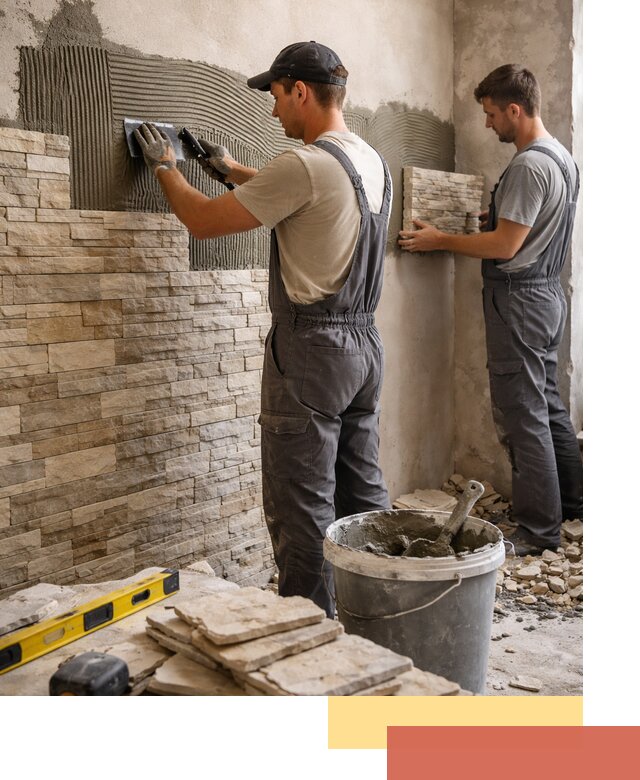 Монтаж искусственного камня в Большом Камне — облицовка стен и фасадов