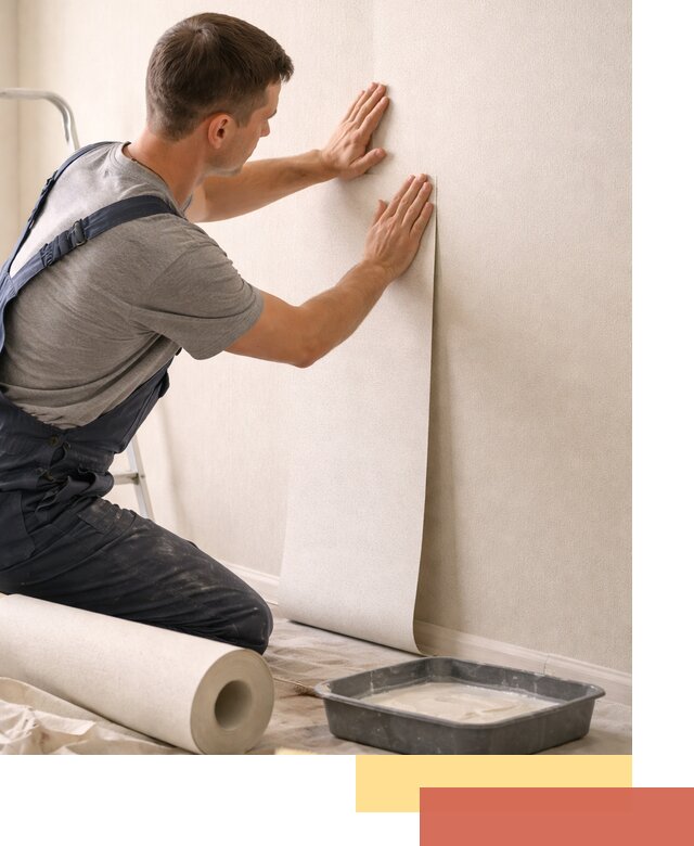 Поклейка флизелиновых обоев в Большом Камне качественно и быстро