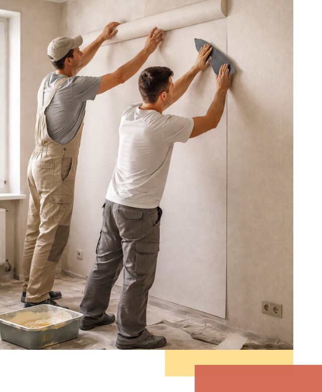 Поклейка виниловых обоев в Большом Камне профессионально и качественно