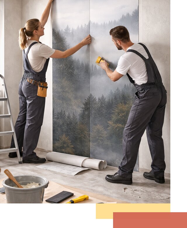 Поклейка фотообоев профессионально в Большом Камне под ключ