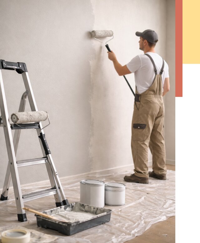 Покраска стен латексной краской в Большом Камне от 4563 руб. за м2 | ОТДЕЛОЧНИК-Бль