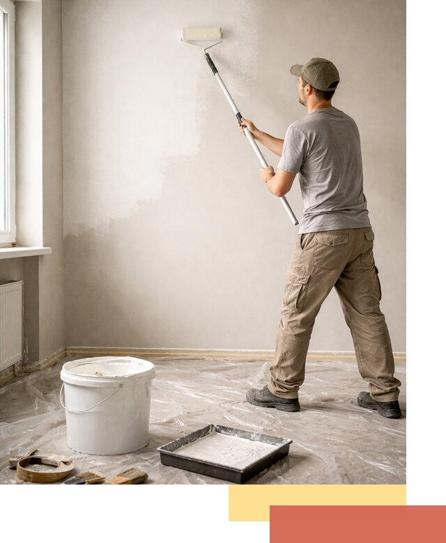 Покраска стен латексной краской в Большом Камне качественно и быстро