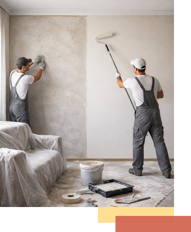 Покраска стен антивандальной краской в Большом Камне