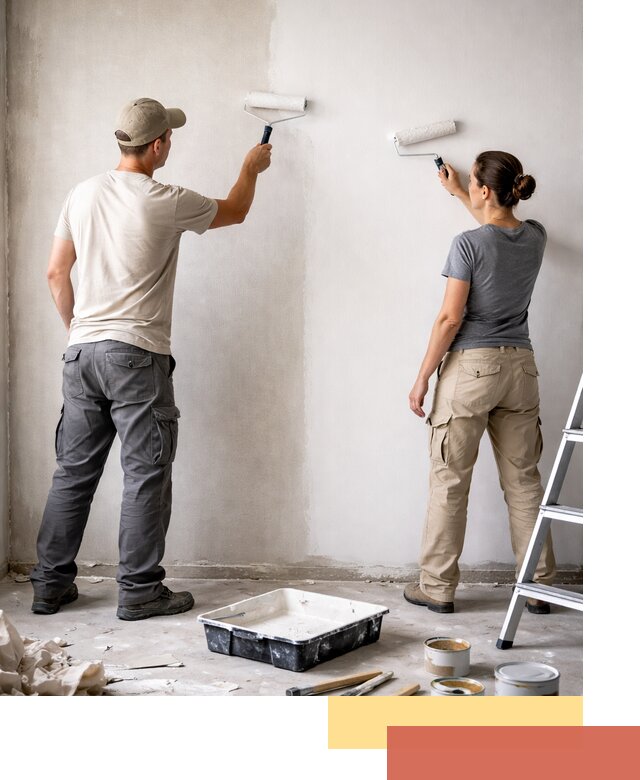 Окраска стен по стеклохолсту в Большом Камне качественно и долговечно