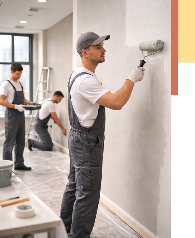 Покраска стен в офисе в Большом Камне от 8620 руб. — быстро и недорого | ОТДЕЛОЧНИК-Бль