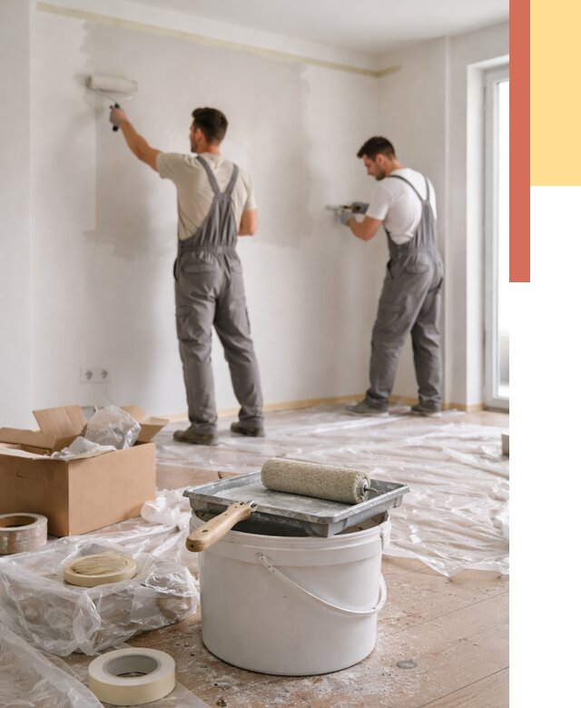 Покраска стен в квартире в Большом Камне от 2535 руб/м2 — быстро и недорого | ОТДЕЛОЧНИК-Бль