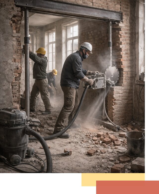 Прорезка проема в стене под дверной или оконный проем в Большом Камне