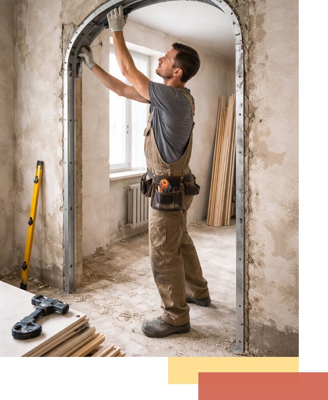 Устройство арочного проема в Большом Камне под ключ