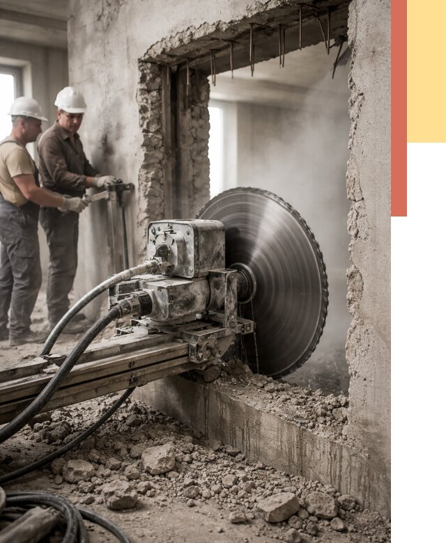 Алмазная резка проемов в Большом Камне от 4563 руб. быстро и недорого | ОТДЕЛОЧНИК-Бль