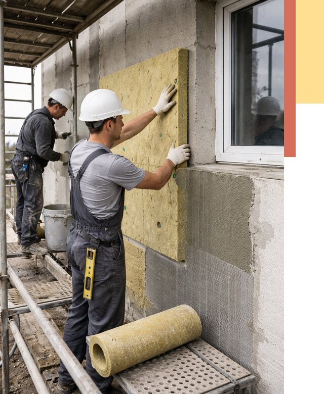 Утепление стен в Большом Камне от 4361 руб. под ключ — быстро и недорого | ОТДЕЛОЧНИК-Бль