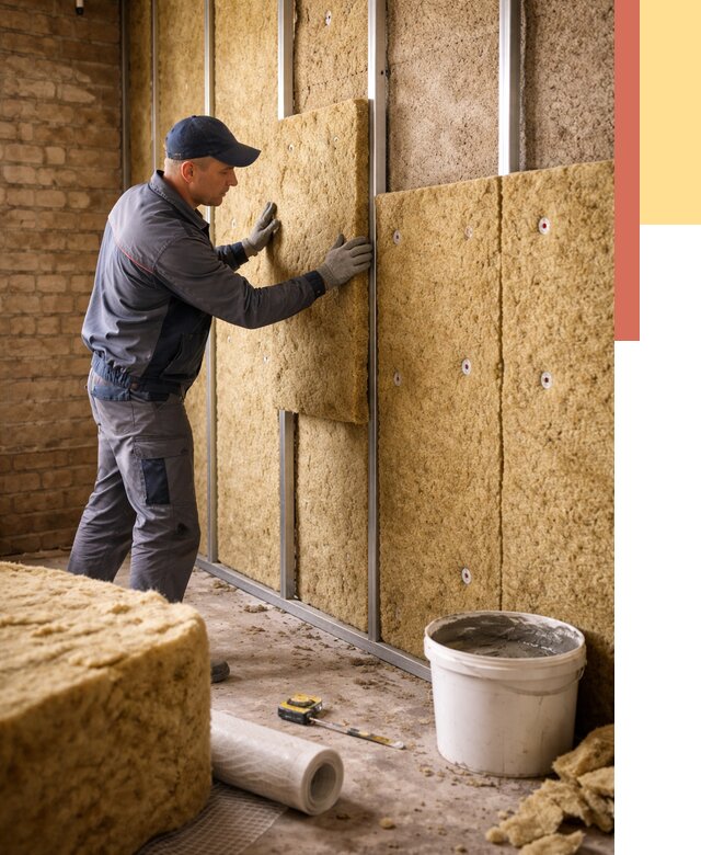 Утепление стен минватой в Большом Камне от 1369 руб./м2 — недорого и быстро | ОТДЕЛОЧНИК-Бль