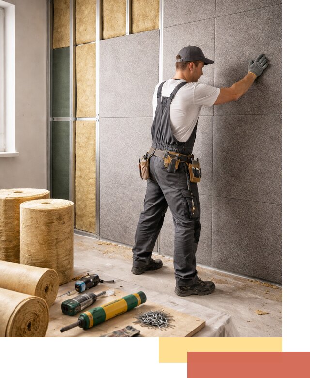 Профессиональная шумоизоляция стен в Большом Камне для квартиры и офиса