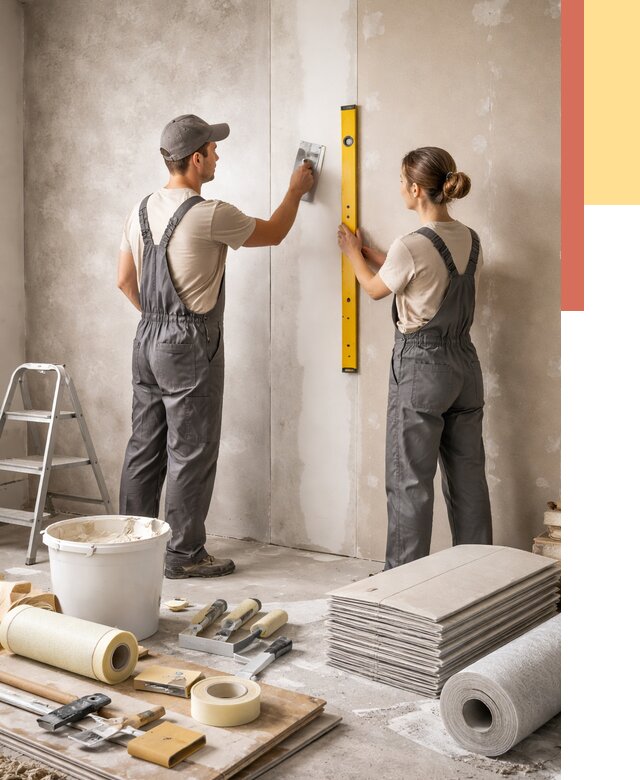 Отделка стен в Большом Камне от 1521 руб/м² — недорого, быстро, под ключ | ОТДЕЛОЧНИК-Бль