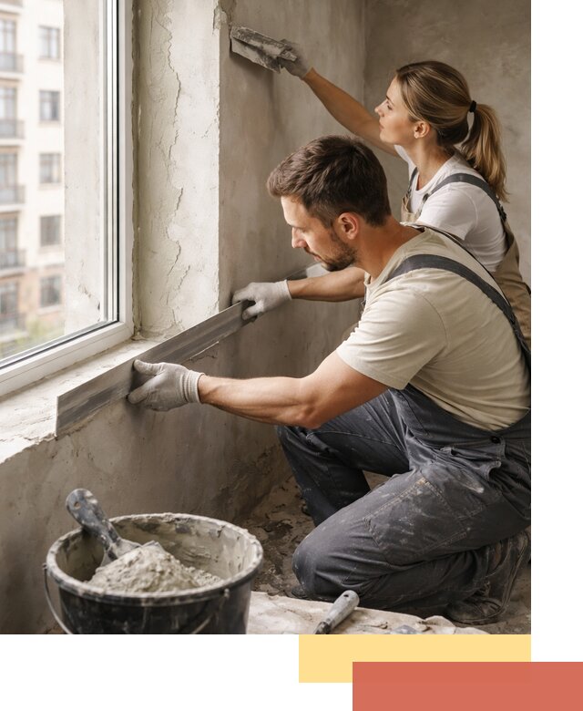 Штукатурка откосов дверей и окон профессионально в Большом Камне