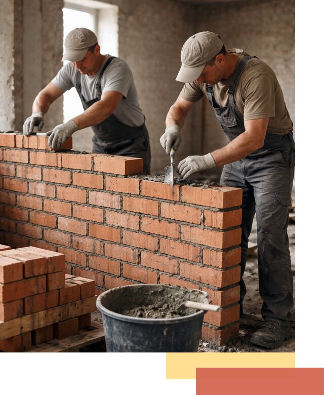 Кладка кирпичных перегородок под ключ в Большом Камне