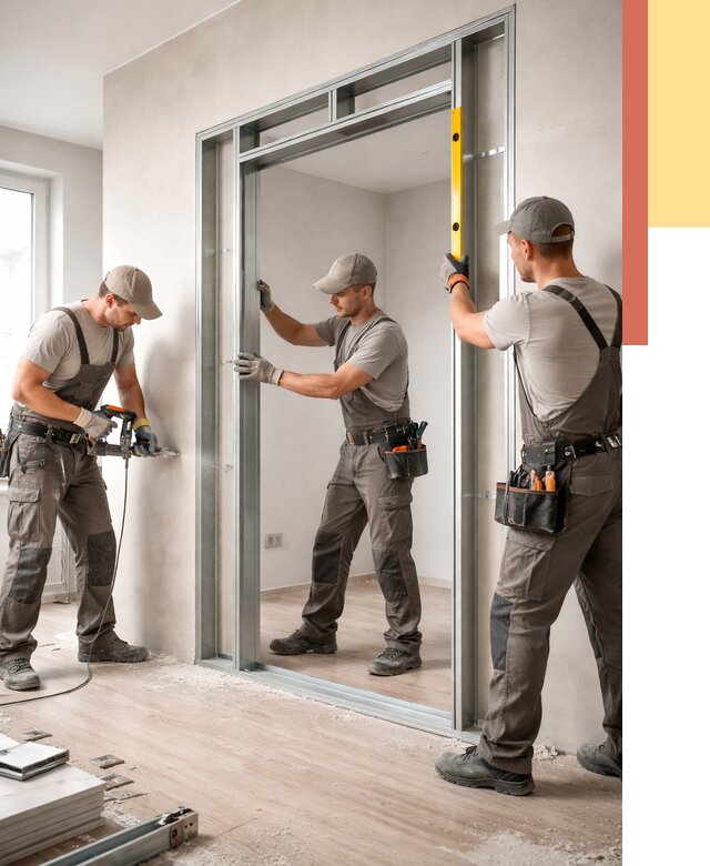 Устройство дверного проема в перегородке в Большом Камне от 4563 руб. под ключ | ОТДЕЛОЧНИК-Бль