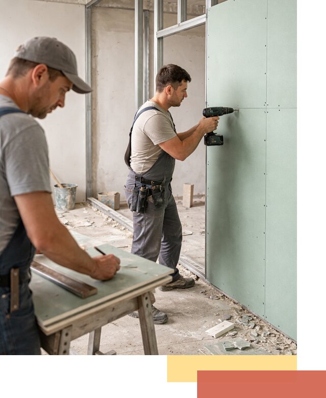 Перегородки из влагостойкого гипсокартона под ключ в Большом Камне