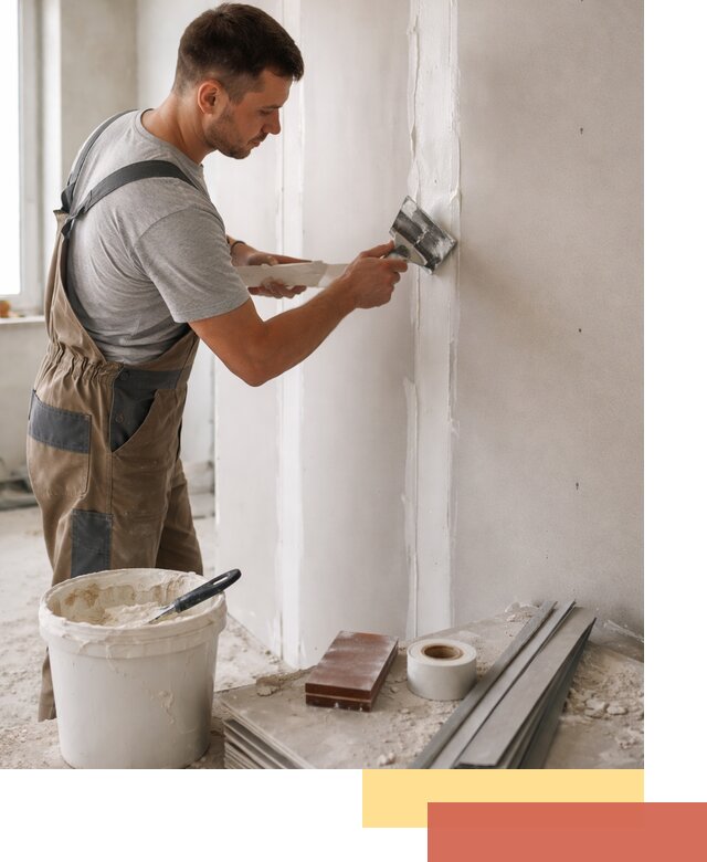 Шпаклевка перегородок из гипсокартона в Большом Камне качественно и быстро