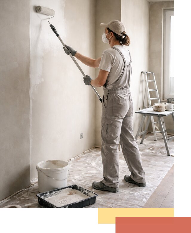 Покраска перегородок из гипсокартона в Большом Камне качественно и недорого