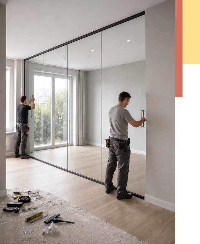 Изготовление стеклянных перегородок в Большом Камне от 12524 руб. под ключ | ОТДЕЛОЧНИК-Бль