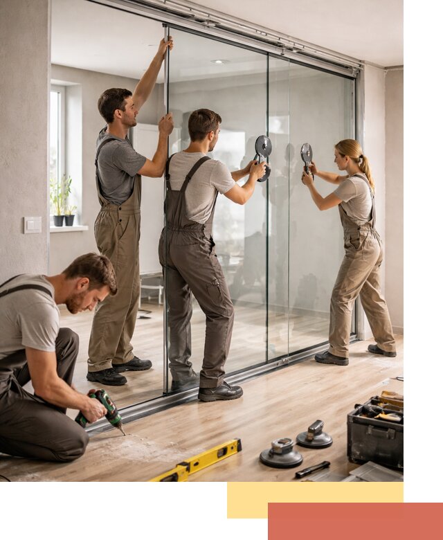 Изготовление стеклянных перегородок на заказ в Большом Камне