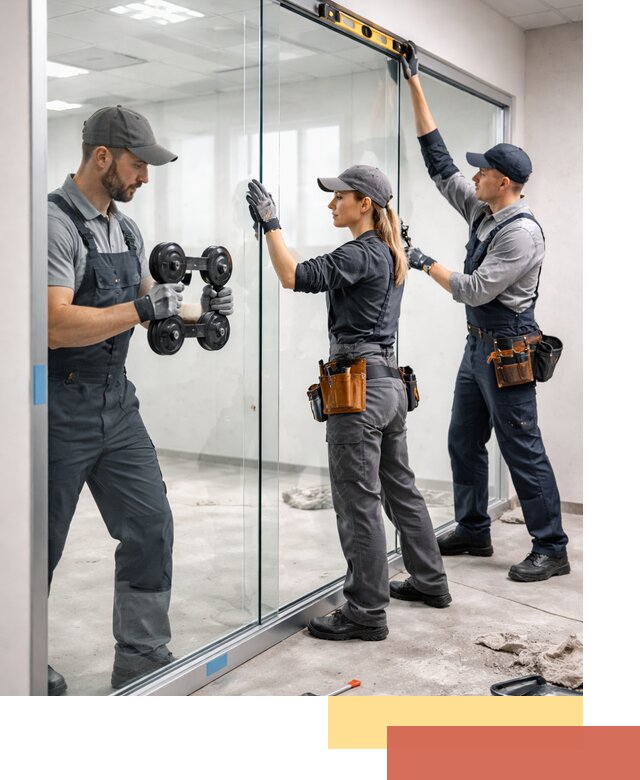 Профессиональный монтаж стеклянных перегородок в Большом Камне